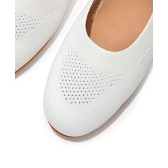 NWT FIT FLOP Womens Urban White Tonal Allegro Toe Slip On Ballet Flats 8.5 - Picture 4 of 5